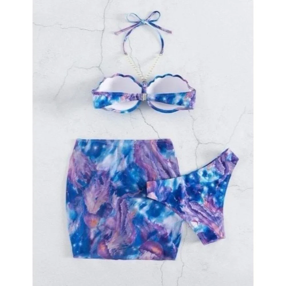 Hot Pink Drawstring Plunging One Piece Swimsuit - Picture 5 of 6